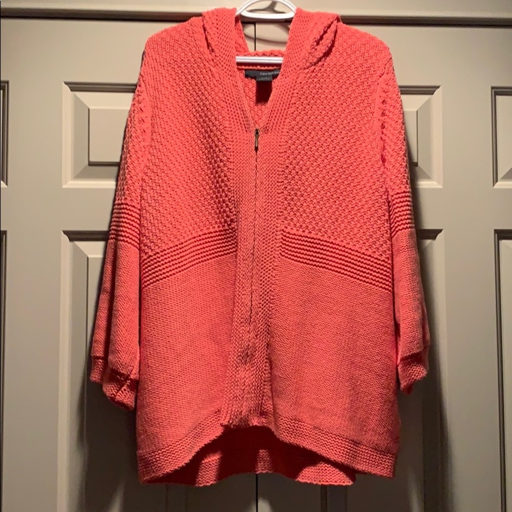 Calvin Klein Coral Pink Zippered Hoodie